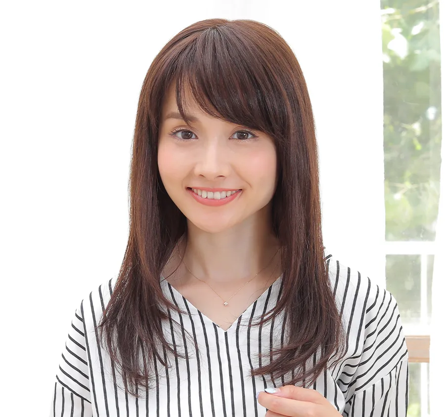 医療用ウィッグ・レミー/レミープレミアム/ナチュラリーロング/人毛ウィッグ/頭頂部