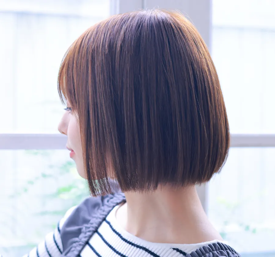 医療用ウィッグ・レミー/レミープレミアム/アトリエボブ 直線のラインが360度美しいシンプルボブ人毛ウィッグ