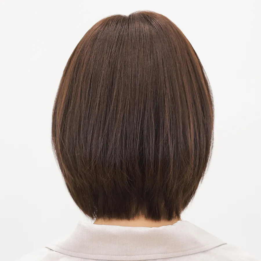 医療用ウィッグ・レミー/レミープレミアム/コンフィショート すっきりとしたひし形フォルムが優しい印象のショートボブの人毛ウィッグ